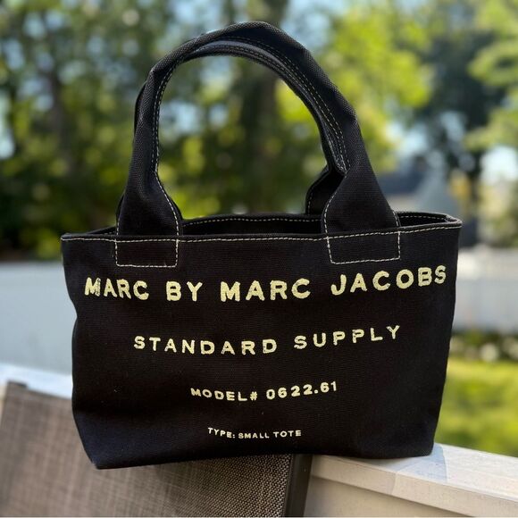 Marc by Marc Jacobs Distressed Canvas Black Small Tote Model #: 0622.61 - Picture 1 of 15